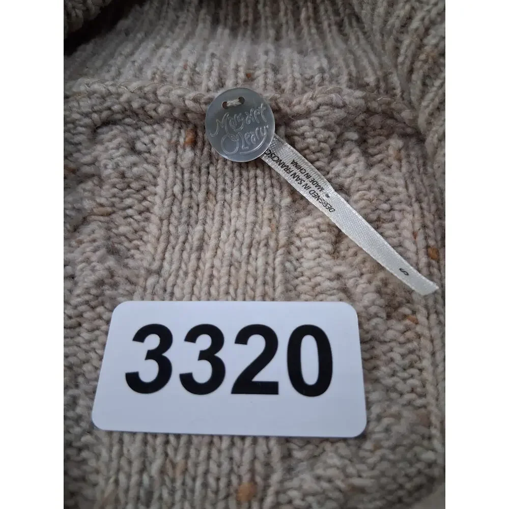Margaret OLeary Quiet Luxury Womens Small Wool Cashmere‎ Cable Knit Prep Sweater